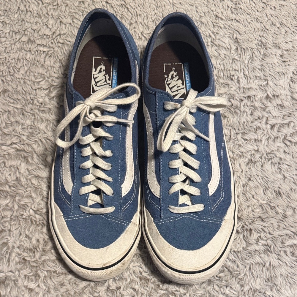 Vans Classic Blue and White Lace-Up Shoes